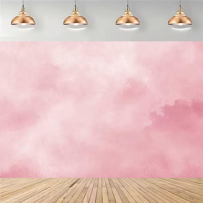 2D Pink Watercolor Backdrop, Large 230x180cm, for Baby Shower, Birthday Party & Wedding Photo Shoot