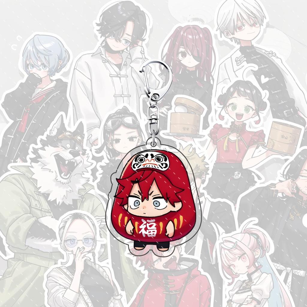 Portachiavi acrilico per zaino anime Gokurakugai 6 cm personaggio Aruma Tao Saotome Nei Takarai Tatsuomi Ban decorazione regalo carino
