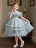 Neues Lolita-Puff-Blumenmädchenkleid - Stilvolles formelles und Prinzessinnen-Auftrittskostüm für Kinder