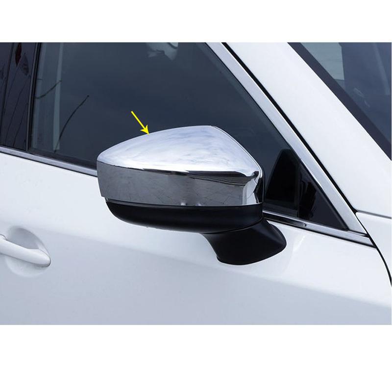 Car Body Stick Rear View Eyebrow Side Glass Mirror Cover Trim Frame For Mazda CX-5 CX5 2nd Gen 2017 2018
