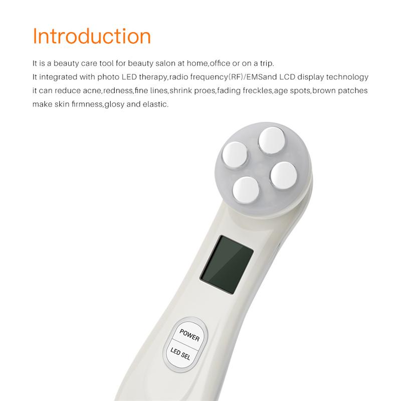 KinseiBeauty EMS LED fotonový masážní přístroj Mezoterapie Elektroporace RF radiofrekvenční přístroj pro péči o pleť obličeje Face Lift Tighten Beauty Machine