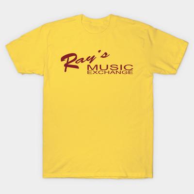 Men Black Print T-shirt Ray'S Music Exchange - The Blues Brothers No-Cut Transfer Paper Print Cotton Tshirt