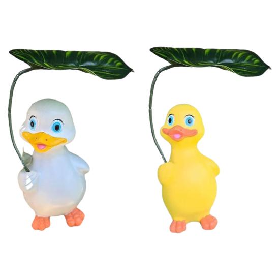 Rață de Grădină cu Umbrelă Statuie Rășină Rață Ornament de Grădină Rață Realistă