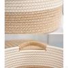 Rope Woven Basket Cat Dog Toy Bin Rectangle Sturdy Storage Large Capacity for Living Room