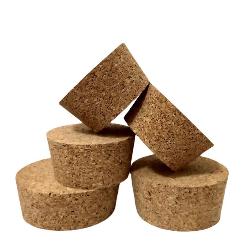 2 pièces/lot Laboratoire Grande Taille Diamètre Supérieur 51 mm à 105 mm Bouchon en Liège Bois Bouchon Bouteille Thermos Bouchon Bouteille Verre Huile Essentielle Pudding 54x48x20mm brown