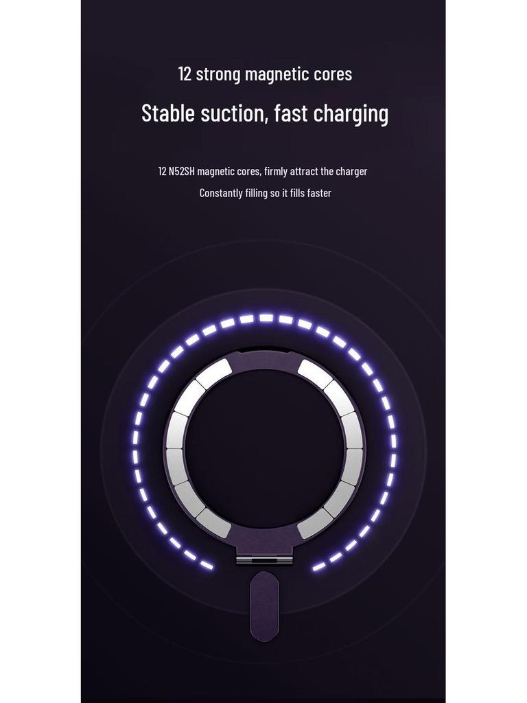 Samsung Galaxy S24 Ultra Magnetic Stand Case - Transparent, Anti-Drop Protection