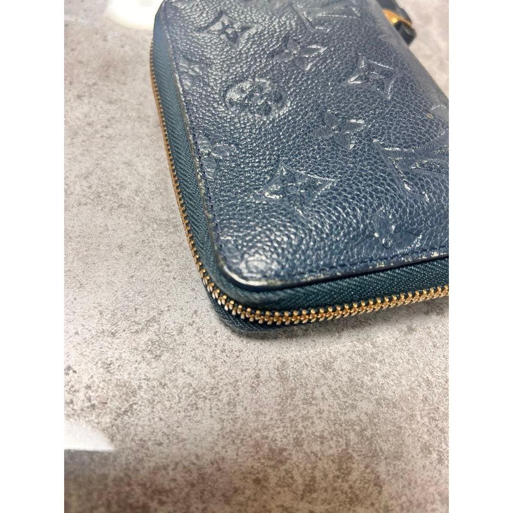 Used [Louis Vuitton] Monogram Empreinte Line Wallet (Navy)