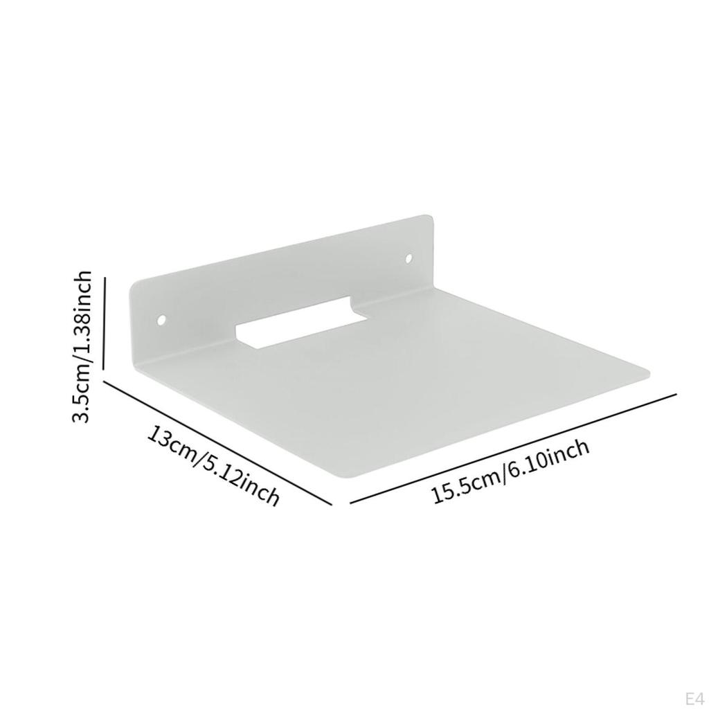 Høyttaler Veggfeste Flytende Metallhylle Kabelhåndtering L-formet Brakett Svart for Leker Bøker