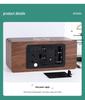 Wireless LED Wood Clock: Digital Alarm with Thermometer, Calendar & Charging Function