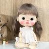 BJD Wig Qbaby Blyth Amydoll Cute Soft Bangs Ponytail with Long Hair For Big Head Doll Dolls Toy Doll Accessories 10 Inches