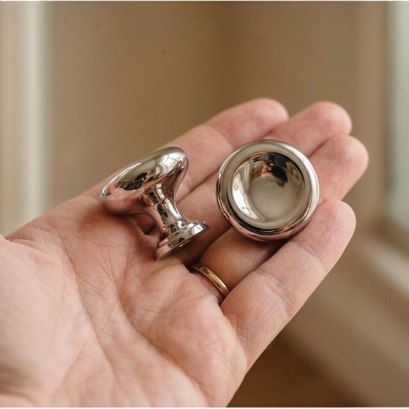 Titanium Silver Cabinet Knobs Heavy Duty Drawer Pulls for Dresser Cupboard Wardrobe Cafe Office Home Furniture Renovation