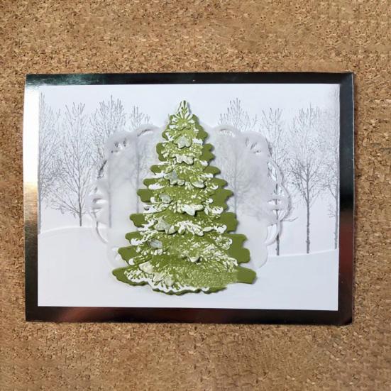 Vánoční stromeček kovové vyřezávací raznice DIY Scrapbooking papírové karty Řemeslná šablona