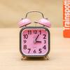 Square Metal Ringing Alarm Clock Ringing Alarm Clock Children and Students' Bedside Clock with Alarm Clock