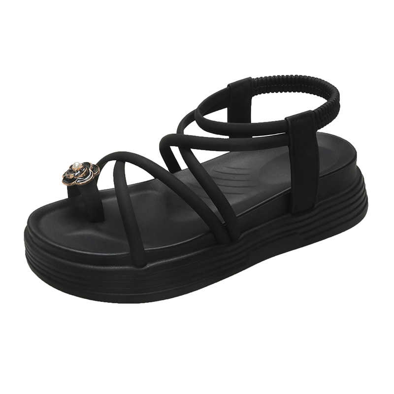 Fashion Round Toe Does Not Slip Black And White Heels Summer Boot For Women Shoes Blue Platform Sneakers Sport Lofer Comfortable