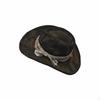Hexenhut, Used-Look Großer Fedora, Cosplay Zubehör Verstellbar Schwarz