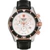 By Grovana Nautilus Chronograph White Dial Quartz 7040.9552 100M Men's Watch