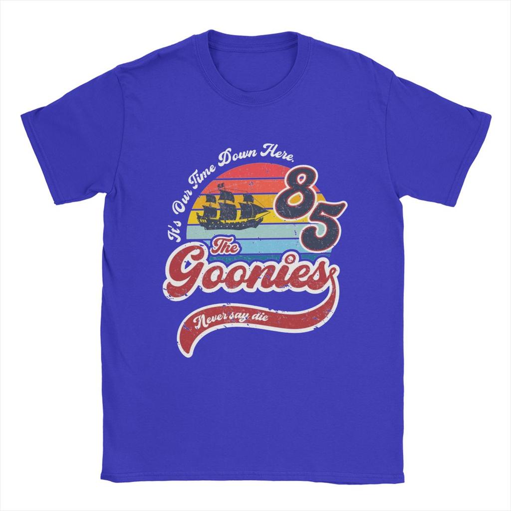 Goonies Sagen Niemals Stirb T-Shirts Herren Freizeit 100% Baumwolle T-Shirt Rundhalsausschnitt Kurzarm T-Shirts Klassische Oberteile