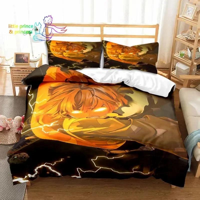

Agatsuma Zenitsu Anime Demon Slayer Bedding Set Single Twin Full Queen King Size Bed Set Aldult Kid Bedroom 3D Print Tool 70x133cm 2pcs
