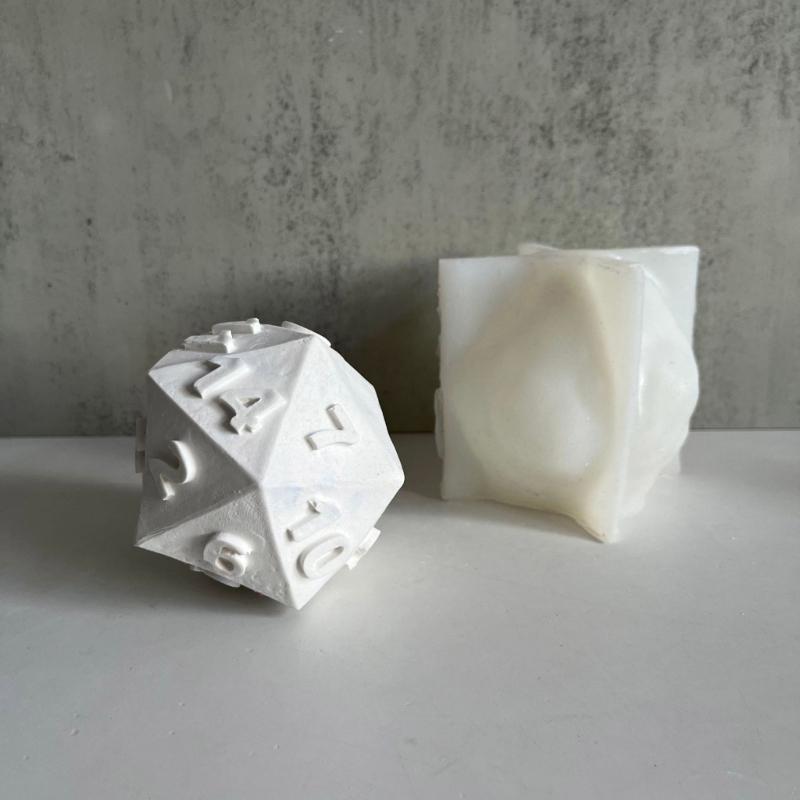 Dices Candle Molds Polyhedral Dices Silicone Moulds Epoxys Resins Mould Handmade DIY Candle Castings Molds Decorations