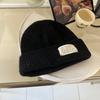 Winter atmosphere Versatile fashion ins Internet celebrity female knitted hat student simple temperament big head circumference cold hat trendy man