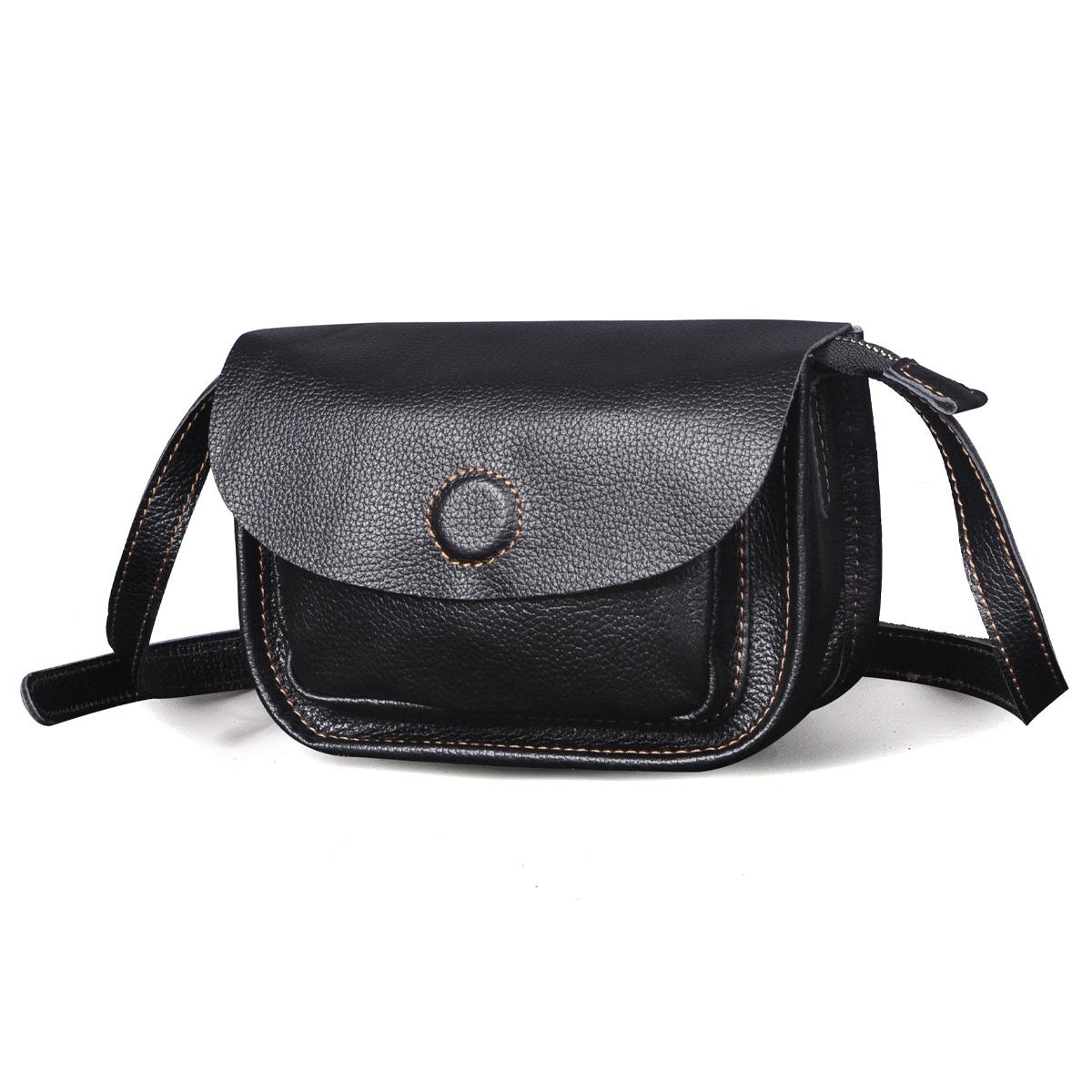 

Johnature винтажная женская сумка из натуральной кожи, универсальные однотонные однотонные сумки из мягкой натуральной яловой кожи на плечо и через плечо чёрный