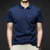 New Arrival Men's Fashion Solid Short Sleeve Polo Shirt Summer Breathable Comfortable Turn Down Collar Tops