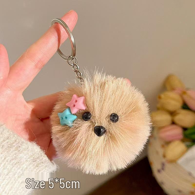 Cute Fur Ball Plush Keychain: Small Doll Pendant for Car, Backpack & More