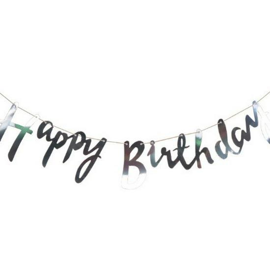 Birthday Letter Banner: Gold, Silver & Rose Gold Hot-Stamped Letters for Adult & Children’s Celebrations and Wedding Decor