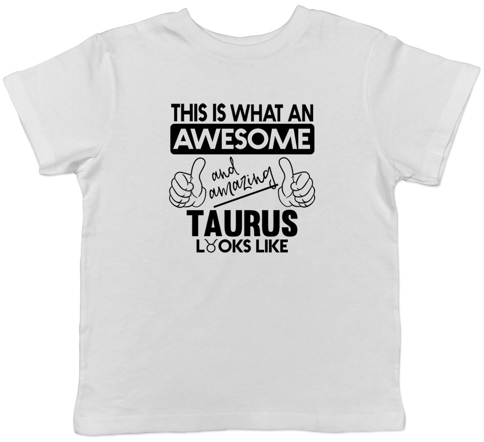 This is what an Awesome and Amazing Taurus Looks Like Kids T-Shirt Boys Girls 130