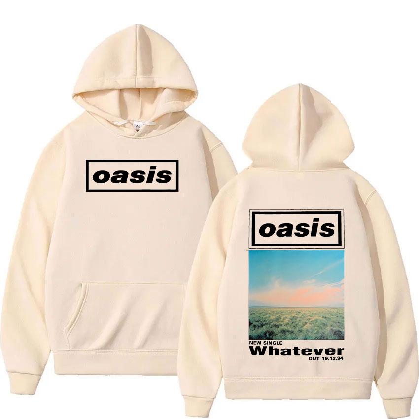 British Band O-Oasis Whatever 2024 Tour Album hoodies Men Women Hip Hop Fashion Vintage Oversized Sweatshirt Pullover Streetwear