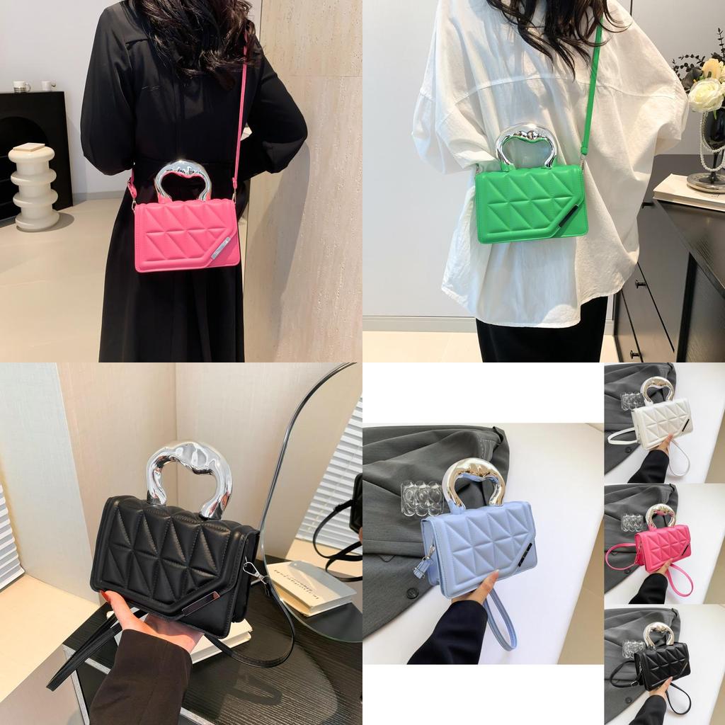 Stylish Minimalist One Shoulder Crossbody Small Square Bag For Casual Outings