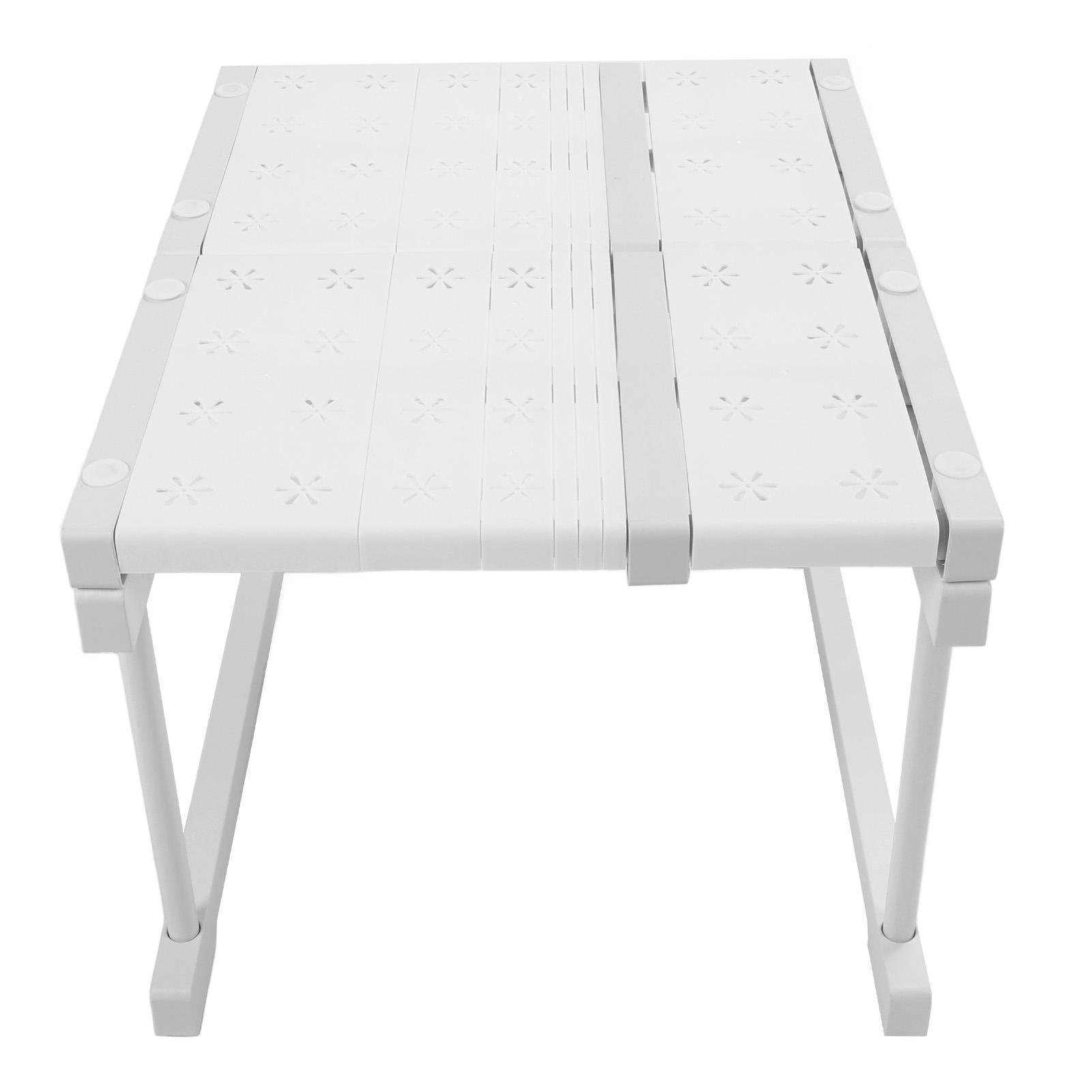 

Расширяемая полка для шкафа из углеродистой стали, штабелируемая, для хранения в шкафу, стеллажная полка, органайзер для шкафа Length 27-38cm / 10.6-15in