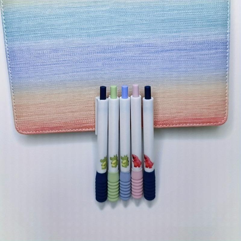 5PC Cartoon Anime Krokodýl a Dinosauří podpisová pera, učební potřeby, psací pera, děti jako černý inkoust