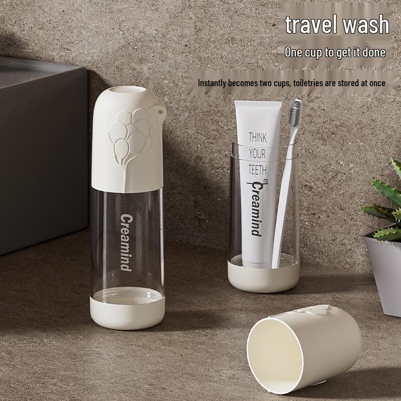 TAYHEE Portable Crystal Clear Travel Toothbrush Cup (5-pack)