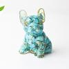 Modern Resin Dog Decor With Blue Lace Agate And Carnelian For Living Room Or Office Space