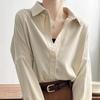 Women's Clothing Pure Cotton Brushed Shirt for Women Autumn New Loose Shirt