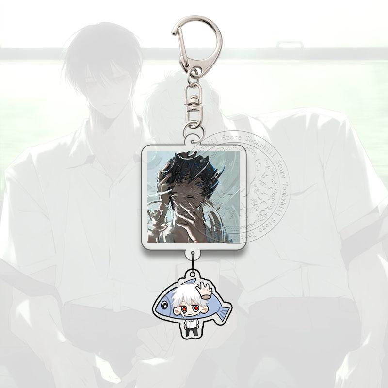 The Summer Hikaru Died Keyring Anime Cartoon Cartoon Q Version Kawaii Acrylic Pendant Keychain Bag Decorate Accessories Gift