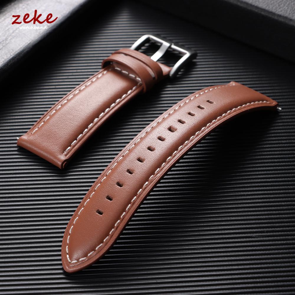 Top-grain Calfskin Leather Watch Band Quick Release 18mm 20mm 22mm Watch Straps Vintage Brown Black Cowhide Bands for Men Women