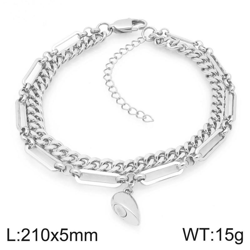 Magnetic Couple Bracelets Gold Color Lock and Key Design Stainless Steel Matching Bracelets for Boyfriend Girlfriend Valentin