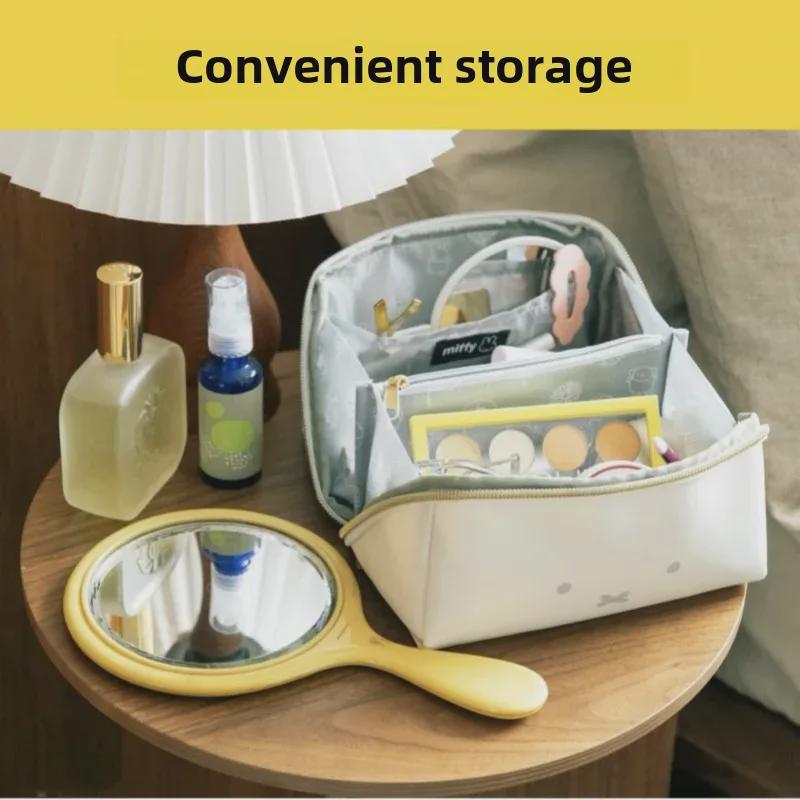 Large Capacity Miffy Rabbit Cosmetic Travel Bag - Japanese Magazine Edition