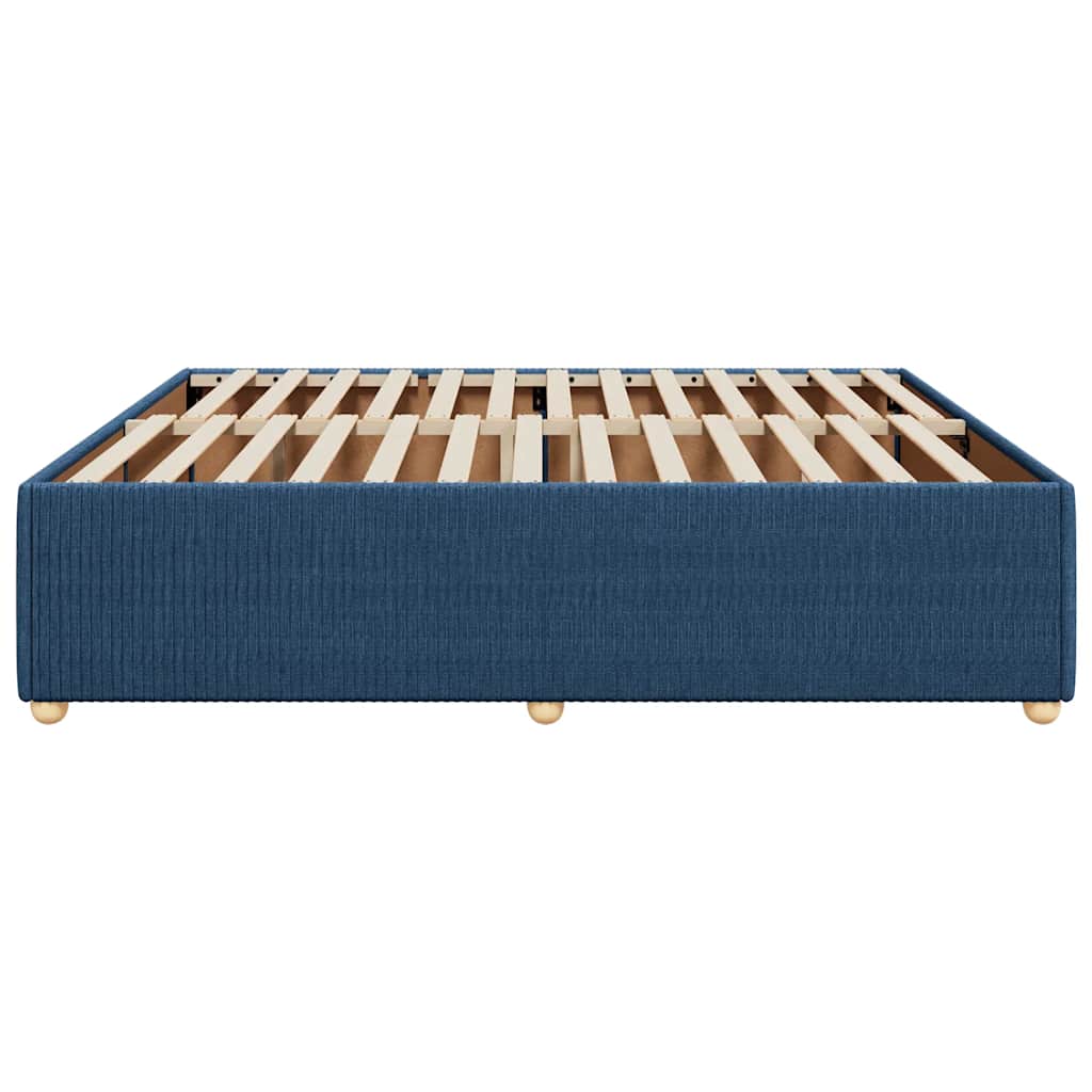 Bed Frame without Mattress Blue 180 x 200 cm Fabric