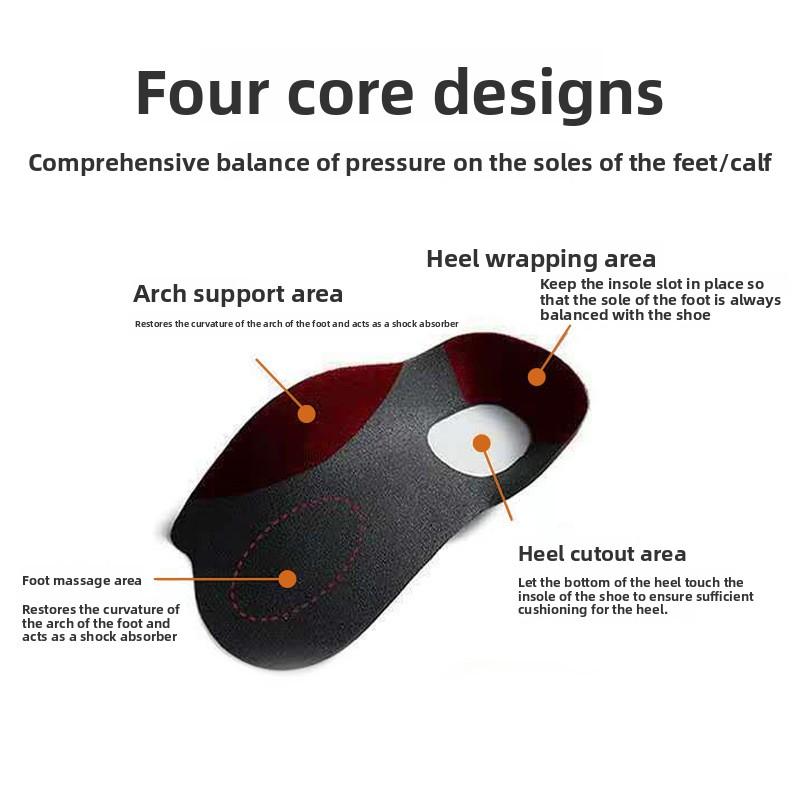 Orthopedic Arch Support Insoles for Flat Feet X/O Leg Correction Foot Orthotics Inserts for Over‑Pronation Supination High Arch