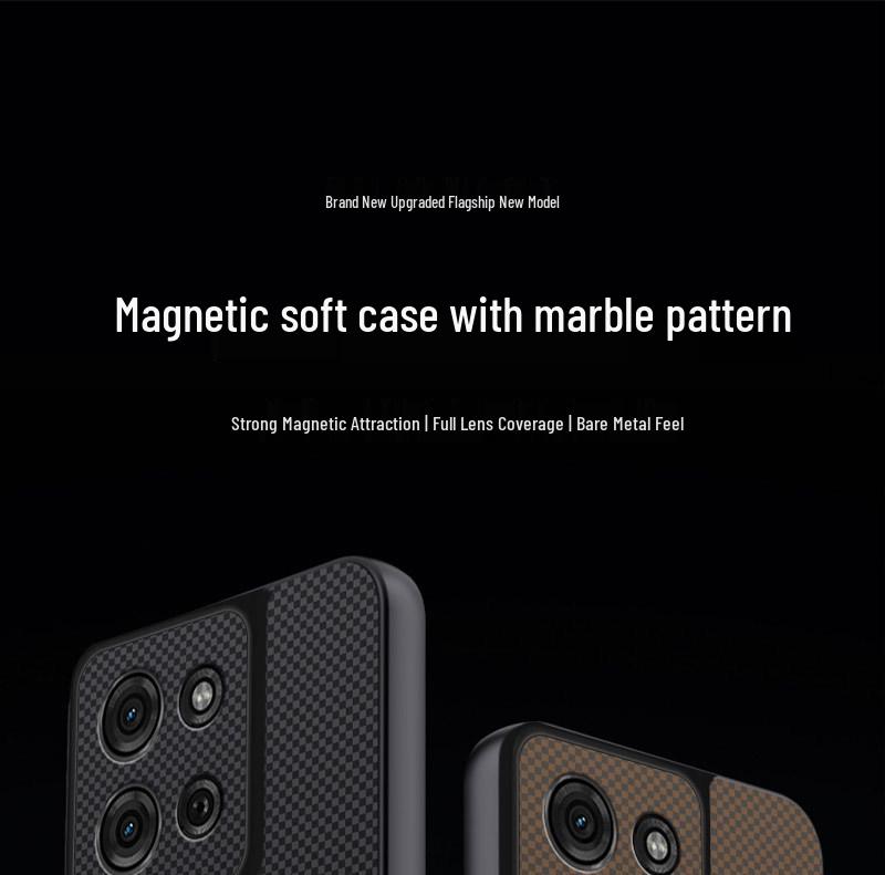 Motorola G75 Magnetic Protective Case - Full Coverage, Anti-Drop, High-End Texture