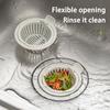 1/2/3pcs Kitchen Sink Strainer With Handle Drain Basket PP Material Mesh Filter Waste Hole Trap Strainer Easy To Clean