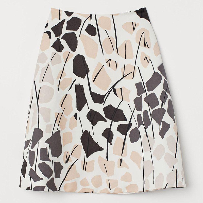 

Fabric Slightly Thick Fabric with Muscles and Bones Upper Body Stylish Print High Waist Small Umbrella Skirt Skirt Printed 40p