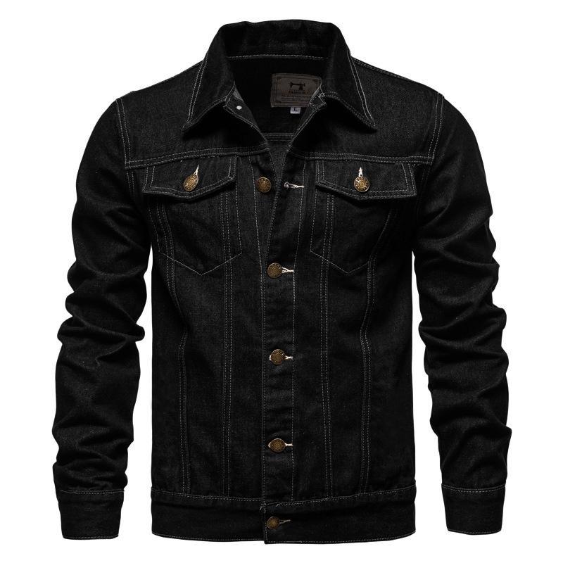 2025 Spring Men's Slim Fit Korean Style Denim Jacket, Plus Size Fashion Casual Cardigan Coat