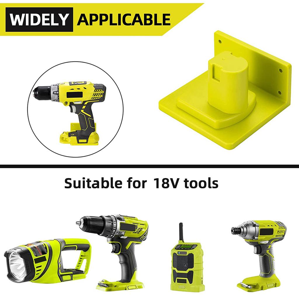 5-20 ks Nástěnný úložný stojan na stroje pro držák baterií Ryobi 18V Lithium Heavy Duty Závěs na elektrické nářadí do dílny a garáže