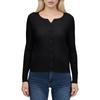 Women's V-neck Thin Long-sleeved Solid Color Short Knitted Sweater Slim Fit Sweater