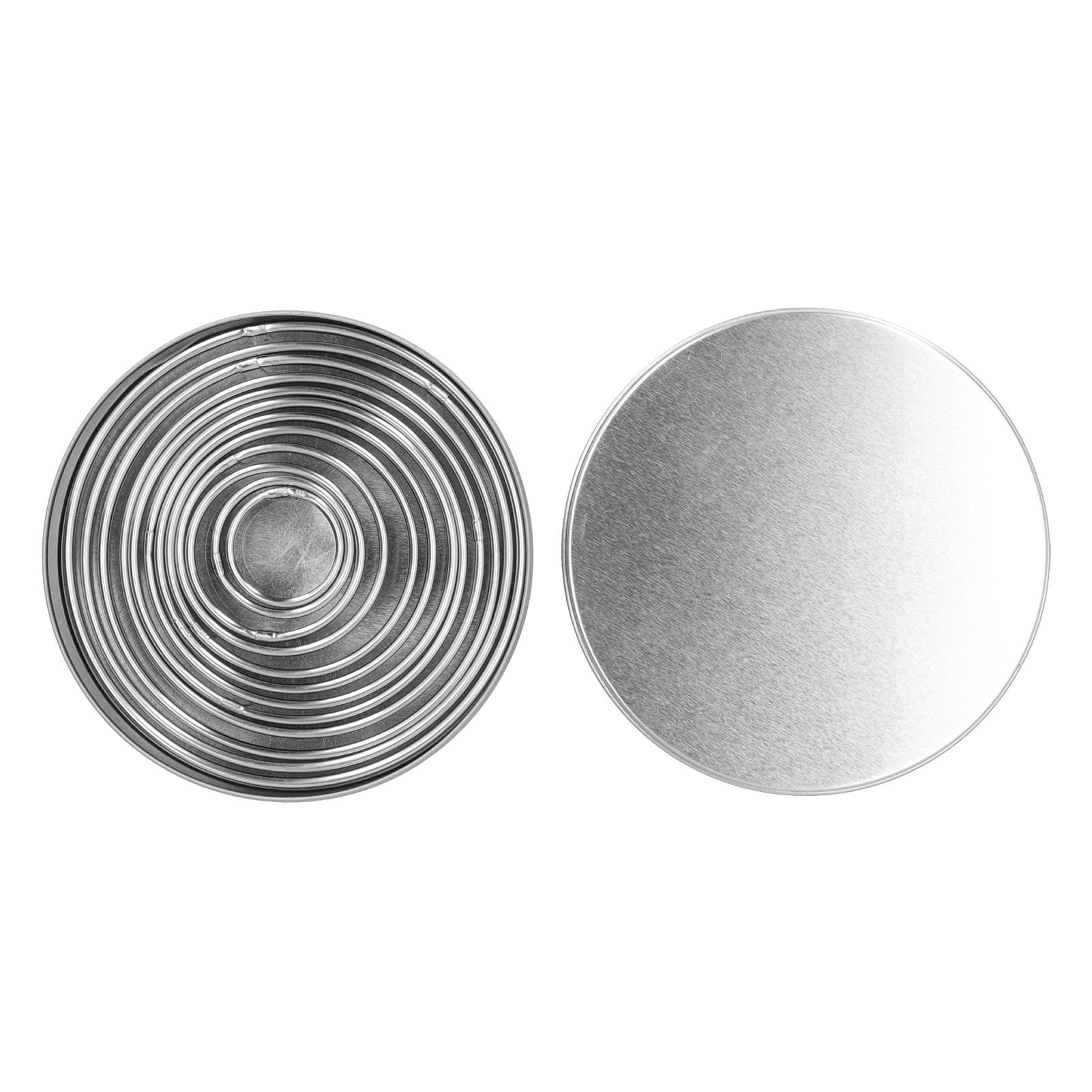 

12PCS Set Stainless Steel Mousse Ring Round Cake Mold Fondant Cookies Cutting Mold Baking Tool