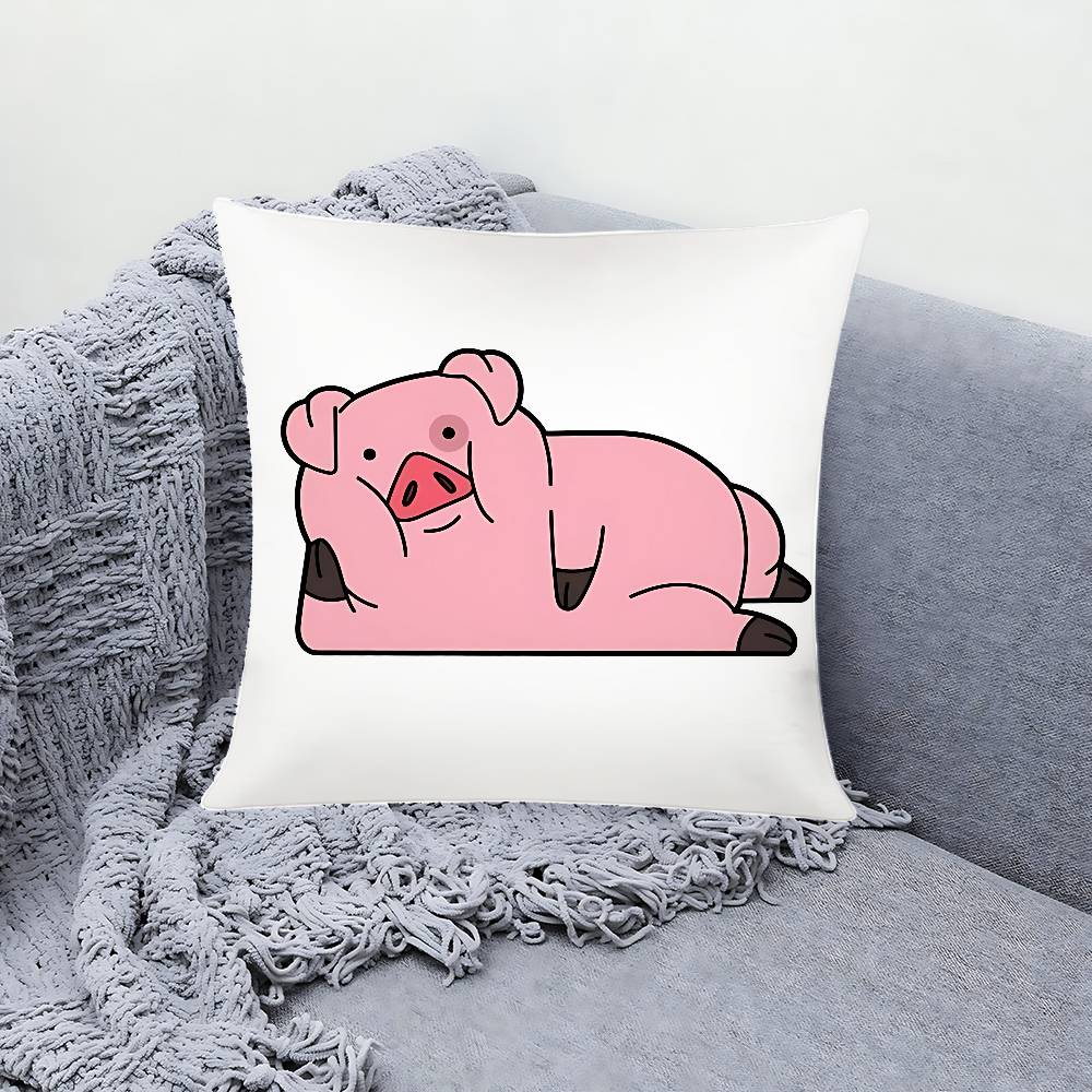 Cute Pig Pillow Case Throw Pillow Cover Nordic Vintage Style Cushion Covers Home Living Room Sofa Couch Seat Decor